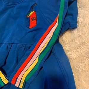 Hanna Andersson blue rainbow dress